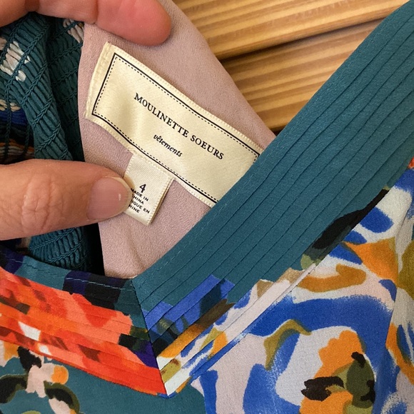 Anthropologie size 4 silk dress - Picture 2 of 3